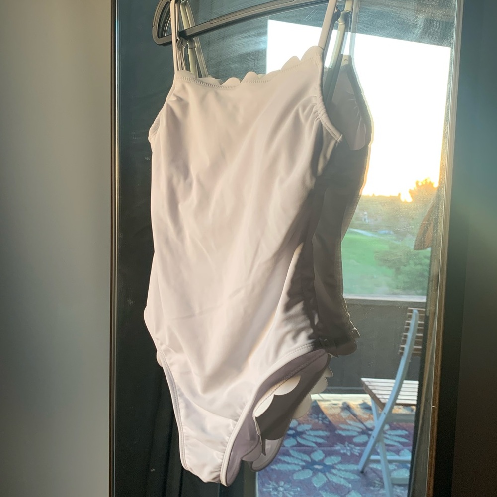 White one piece swimming suit
